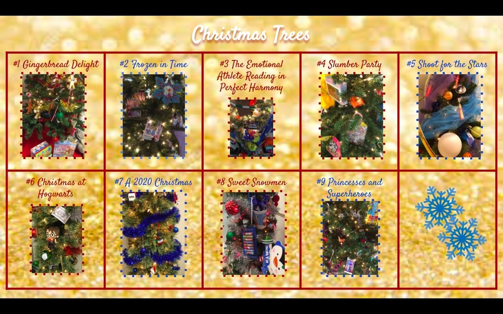 Nine Christmas Trees