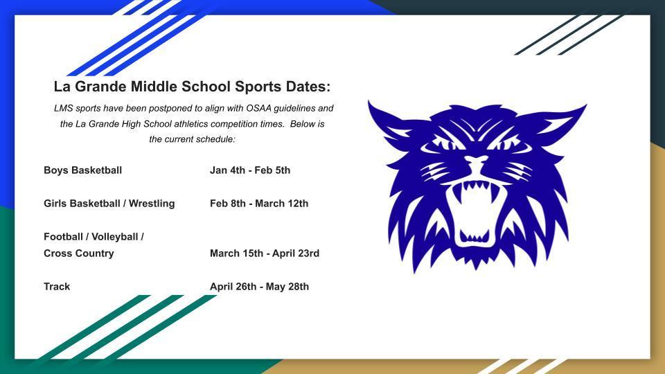 LMS 2020-2021 Sports Season Schedule | La Grande Middle School