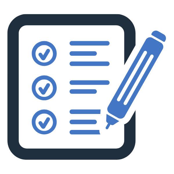 Picture of clipboard with pencil to take a survey