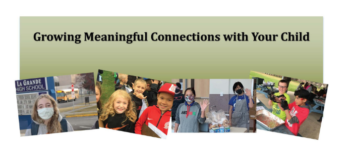Growing Meaningful Connection with Your Child and four photos of students
