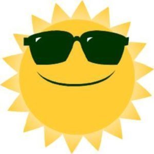 Sun Wearing Sunglasses