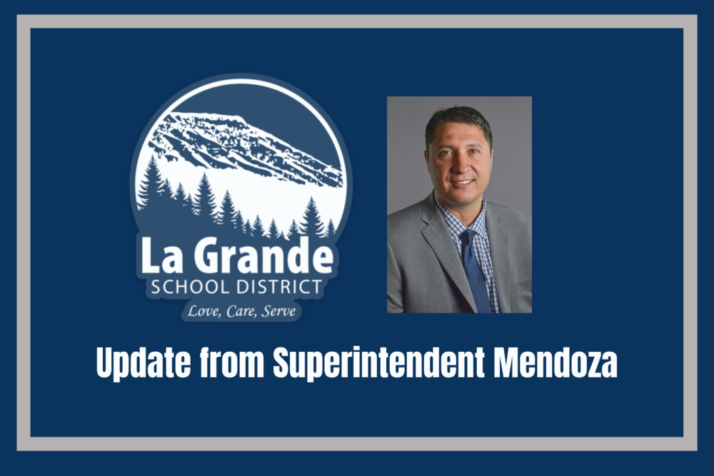 Update from Superintendent Mendoza with a photo of George Mendoza and the LGSD logo