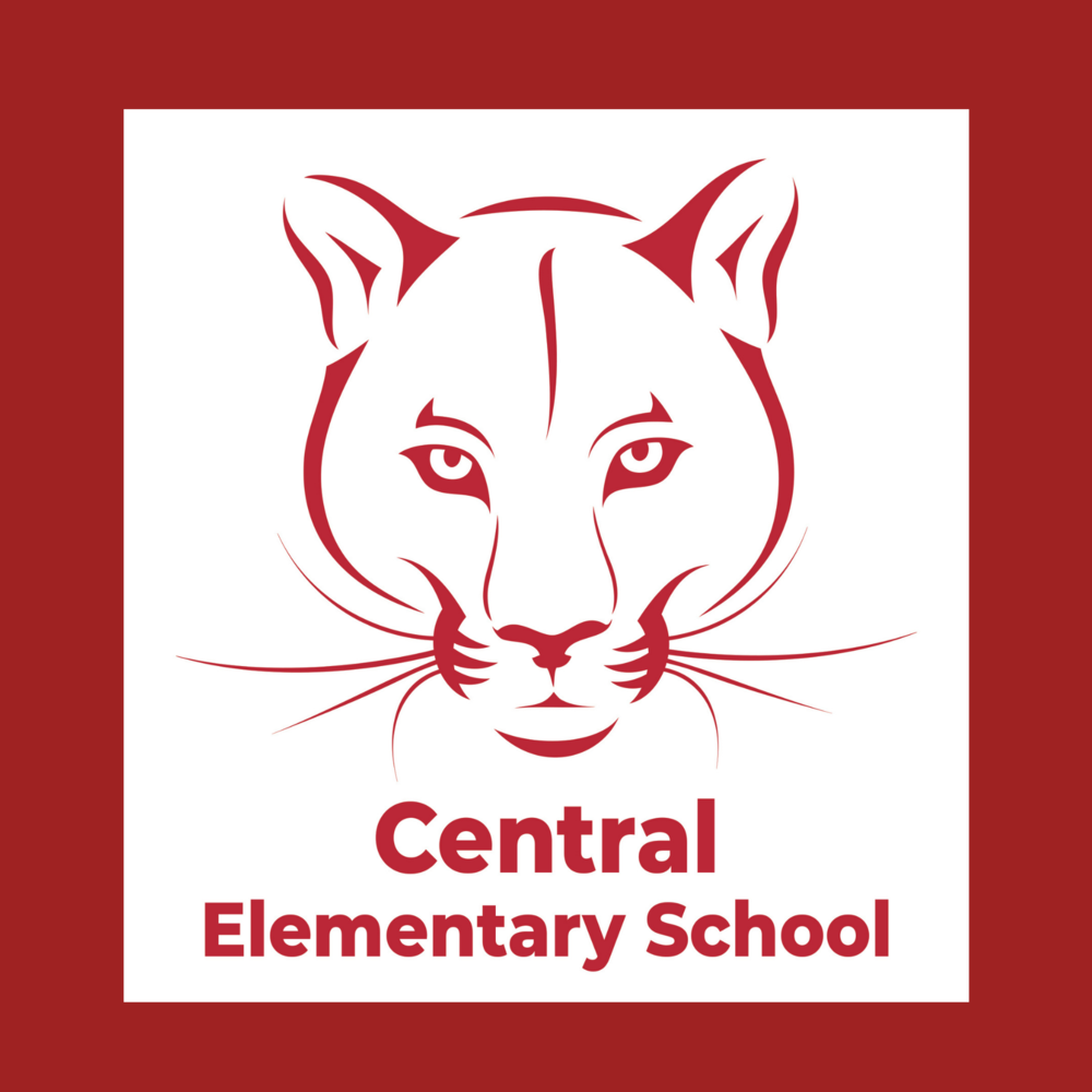 Image of Central Cougar, with words Central Elementary School