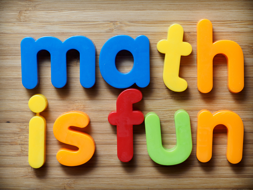 Plastic letters that read: Math is fun