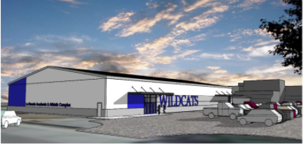 Image drawing of new academic and athletic facility 