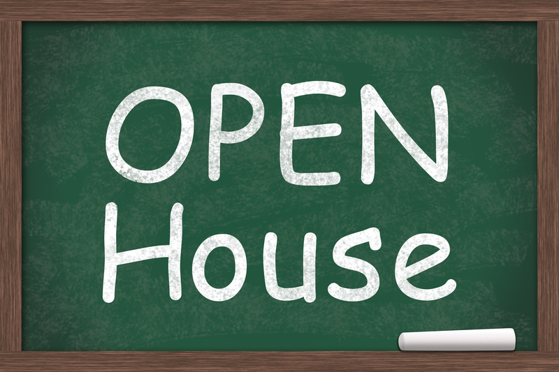 Chalkboard with Open House spelled out