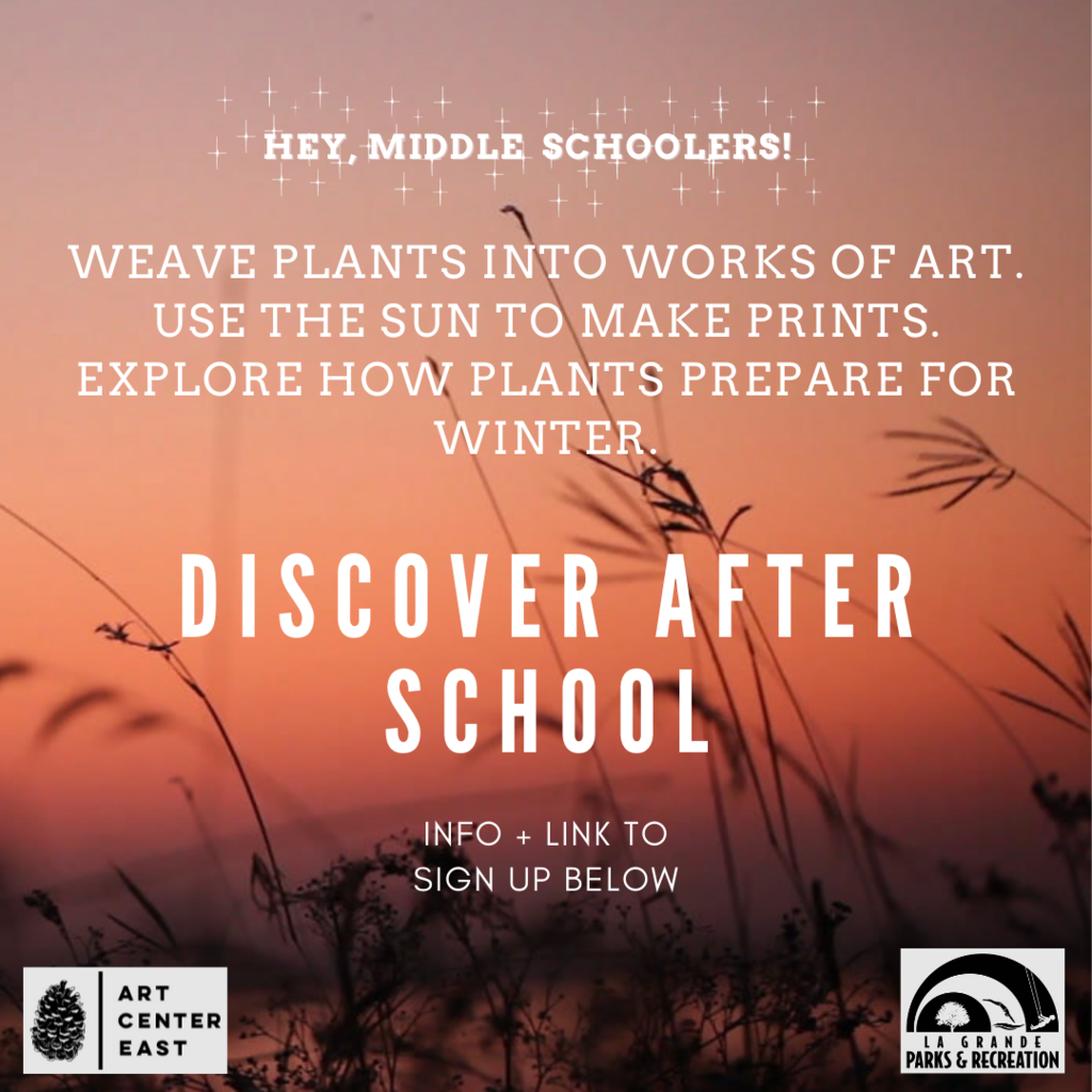 Hey, Middle Schoolers! Weave plants into works of art. use the sun to make prints. Explore how plants prepare for winter. Discover After School.