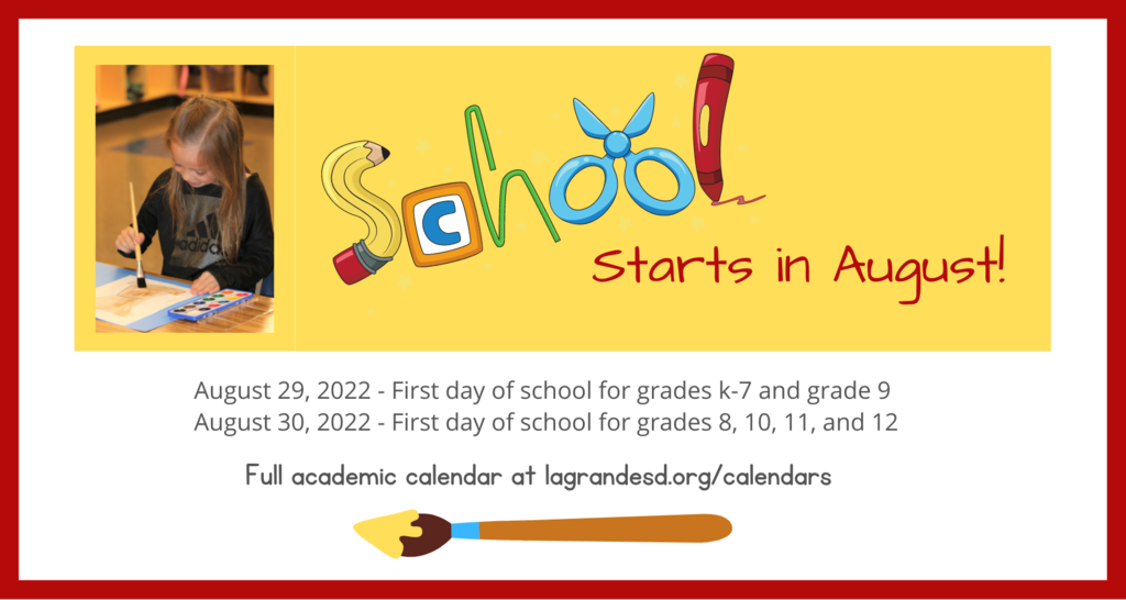 School starts in August!