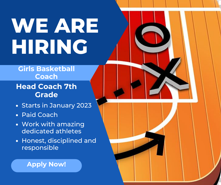 We're Hiring Girls Basketball Coach - 7th Grade