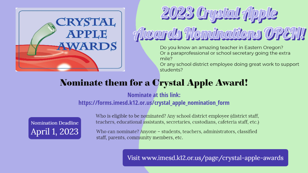 Crystal Apple Award information