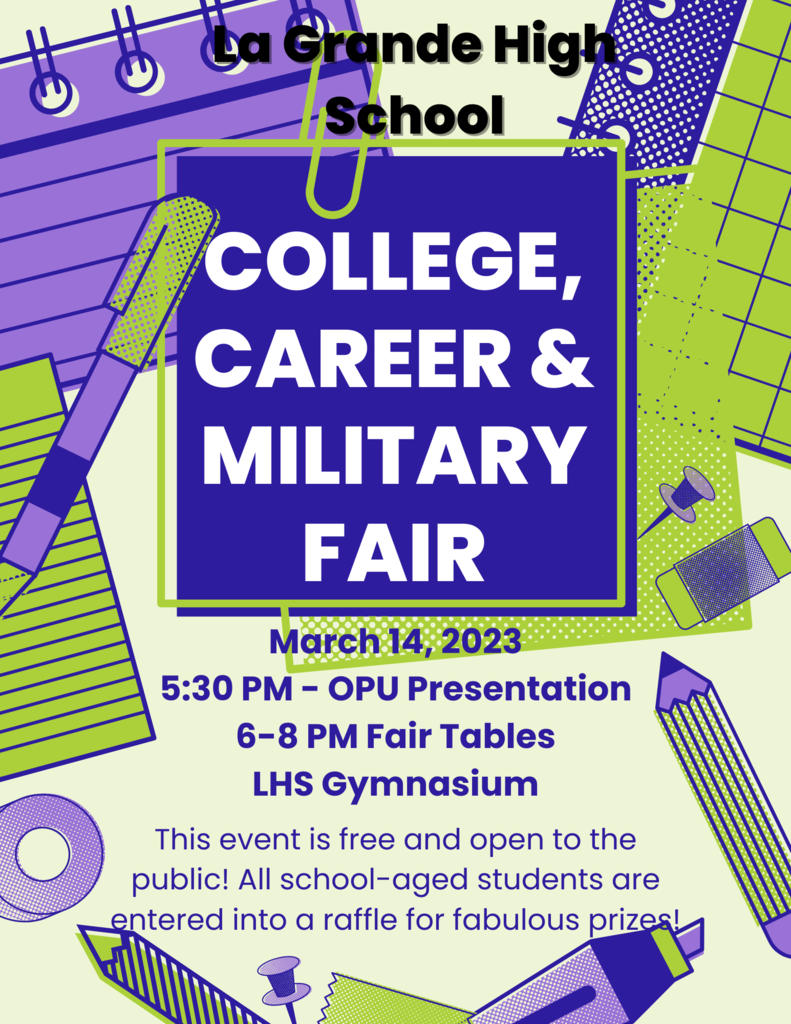 LHS College Career and Military Fair March 14, 2023 6-8 pm