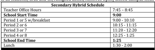 Daily Schedule 